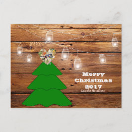 Cartão Postal De Festividades Cartão-postal Merry Christmas Rustic Texas
