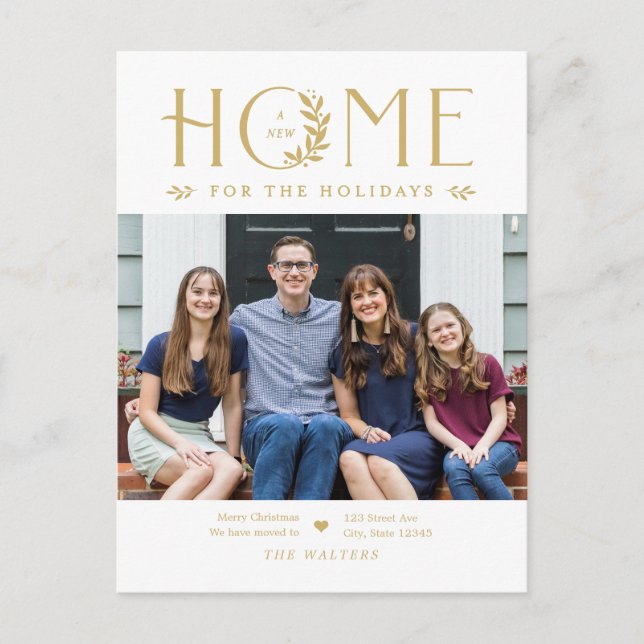 Cartão Postal De Festividades Cartão-postal para movimentação de fotos de feriad (Frente)