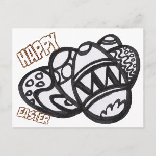 Cartão Postal De Festividades Cartão-postal para Ovos de Páscoa, Coloração d