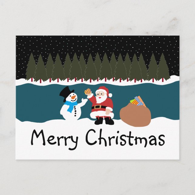 Cartão Postal De Festividades Cartão-Postal Para papais noeis (Frente)