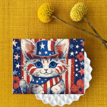 Cartão-postal Patriótico Purr of Feliness