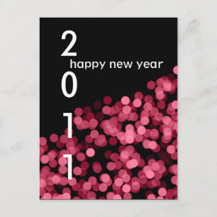 Cartão Postal De Festividades Cartão-postal personalizado de ano novo para luzes