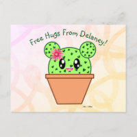 Cartão-postal personalizado do deserto do Kawaii C