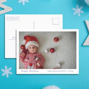 Cartão Postal De Festividades Cartão-postal personalizado para o primeiro Natal 