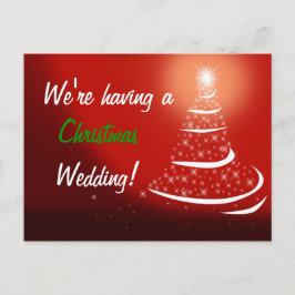 Cartão Postal De Festividades Cartão-postal Red Christmas Save the Date