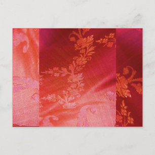 Cartão Postal De Festividades Cartão-postal Red Floral I - Personalizável
