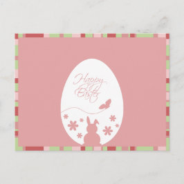 Cartão Postal De Festividades Cartão-postal Rosa Rosa Rosa Cor-de-Ovo de Felz pa