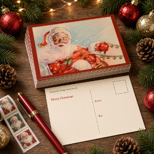 Cartão Postal De Festividades Cartão-postal Santas Sleigh