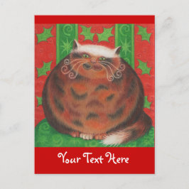 Cartão Postal De Festividades Cartão-postal 'Seu Texto' para Pud Natal