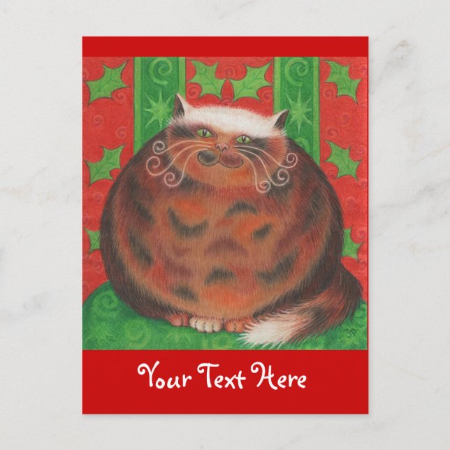 Cartão Postal De Festividades Cartão-postal 'Seu Texto' para Pud Natal (Frente)