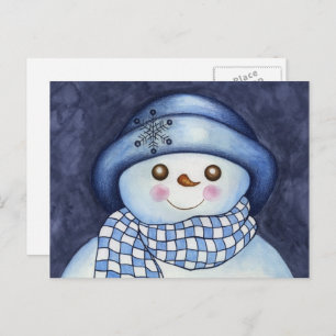 Cartão Postal De Festividades Cartão-postal Snowman