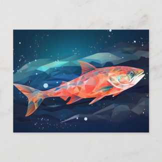 Cartão Postal De Festividades Cartão-postal Star Salmon