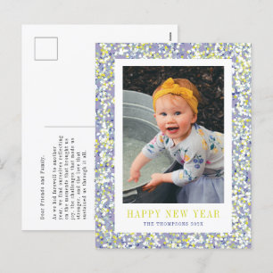 Cartão Postal De Festividades Cartão-postal Vibrant Confetti de Ano Novo