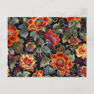 Cartão Postal De Festividades Cartão-postal Vintage Bloom Elegance