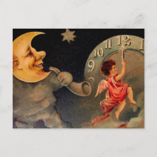 Cartão Postal De Festividades Cartão-postal Vintage de Ano Novo