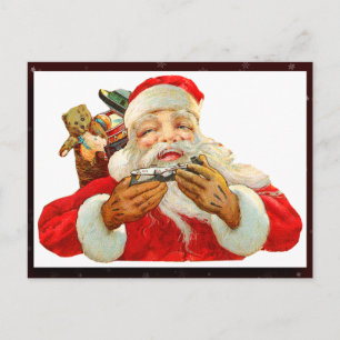 Cartão Postal De Festividades Cartão-postal Vintage Santa Claus