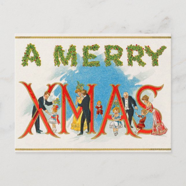 Cartão Postal De Festividades Cartão-postal vitoriano (Frente)