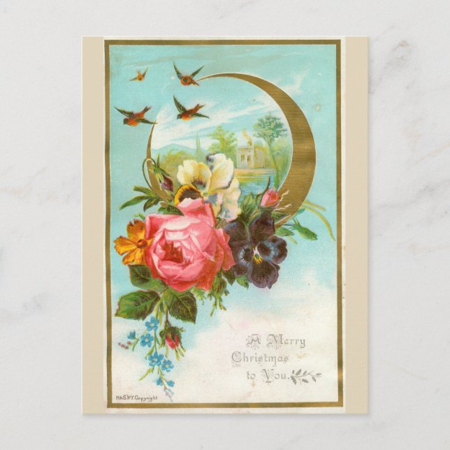 Cartão Postal De Festividades Cartão-postal vitoriano (Frente)