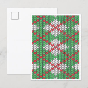 Cartão Postal De Festividades Cartão-postal XMAS ARGYLE KNIT / Vertical