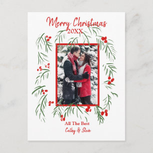 Cartão Postal De Festividades Cartão Simples de Natal com Foto