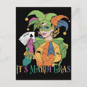 Cartão Postal De Festividades Cartas de Baralho Mardi Gras Six Seven Deck Caminh