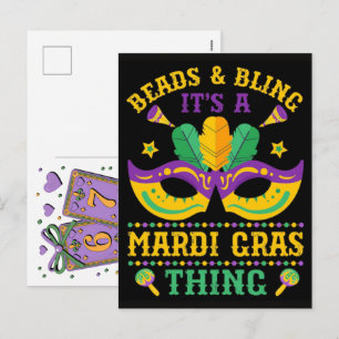 Cartão Postal De Festividades Cartas de Baralho Mardi Gras Six Seven Deck Trucke