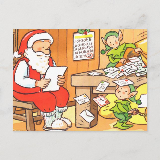 Cartão Postal De Festividades Cartas para os Papais noeis (Frente)