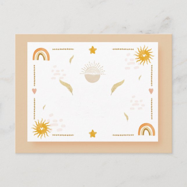 Cartão Postal De Festividades Cartaz boêmico-cinto (Frente)