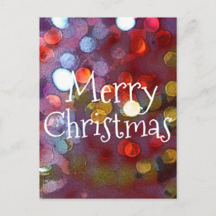 Cartão Postal De Festividades Cartaz Bokeh Plum Violet sparkles