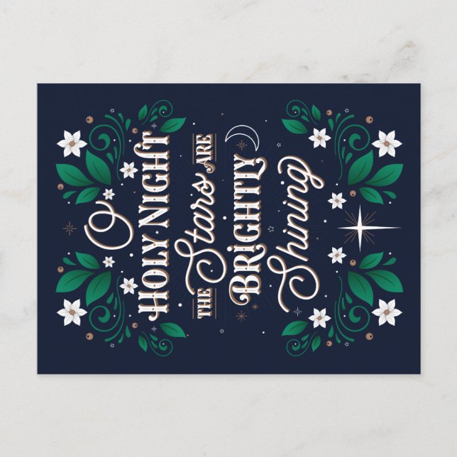 Cartão Postal De Festividades Cartaz da Noite Santa (Frente)