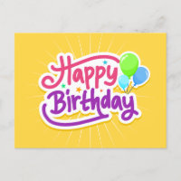 Cartaz de desejos de aniversário