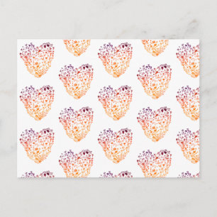 Cartão Postal De Festividades Cartaz de Desenho de Corações de namorados