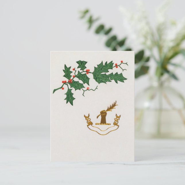 Cartão Postal De Festividades Cartaz de férias de Natal (Em pé/Frente)