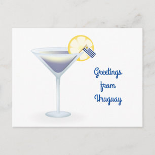 Cartão Postal De Festividades Cartaz De Férias Do Cocktail Do Uruguai