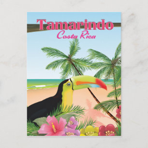 Cartão Postal De Festividades Cartaz de férias na praia de Tamarindo Costa Rica