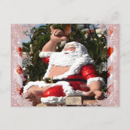 Cartão Postal De Festividades Cartaz de Natal do Papai Noel Havaiano