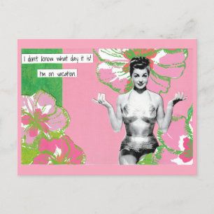 Cartão Postal De Festividades Cartaz De Snarky Vacation Que Dia É Esse?