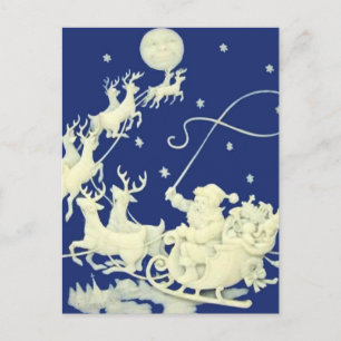 Cartão Postal De Festividades Cartaz do Natal Santa Claus