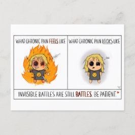 Cartão Postal De Festividades Cartaz em quadrinhos de dor crônica