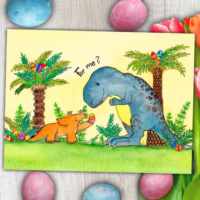 Cartão Postal De Festividades Cartaz Páscoa dos dinossauros por Nicole Janes (Criador carregado)