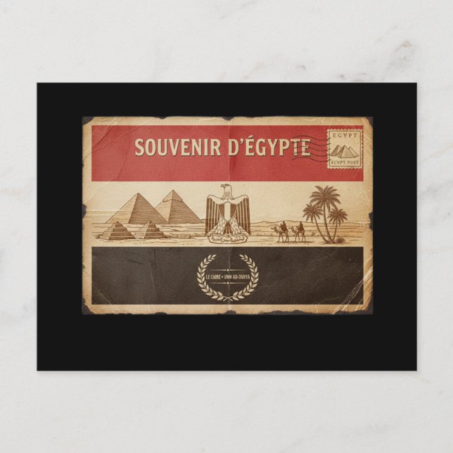 Cartão Postal De Festividades carte postal D'Egypte (Frente)