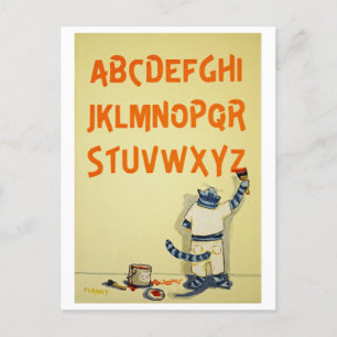 Cartão Postal De Festividades Carteira postal de Cat Ralfabet