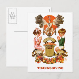 Cartão Postal De Festividades Cartões-postais de Ação de Graças da Vintage Art
