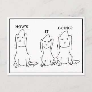 Cartão Postal De Festividades Cartões-postais de Cães de Desenhos Animados Engra