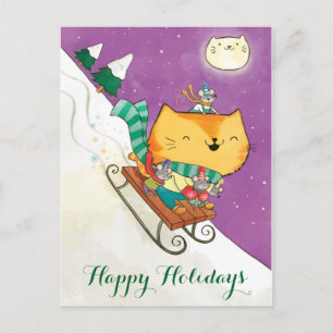 Cartão Postal De Festividades Cartões-postais de gatos-de-gato-gato-de-gato-gato