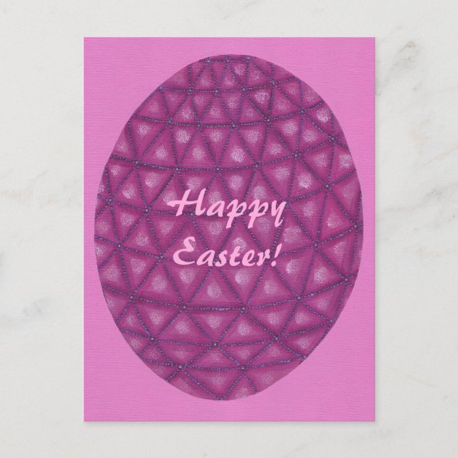 Cartão Postal De Festividades Cartões-postais de Ovos de Felz pascoa Geométrico, (Frente)