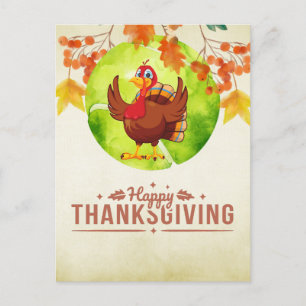 Cartão Postal De Festividades Cartografia engraçada de Ação de Graças da tênis T