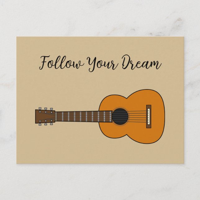 Cartão Postal De Festividades Cartoon Acústico Simples (Frente)