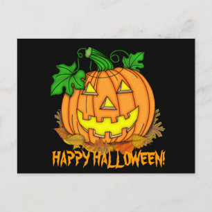 Cartão Postal De Festividades Cartum de Halloween Pumpkin Holiday