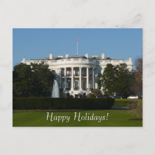 Cartão Postal De Festividades Casa Branca de Natal para as Férias Washington DC